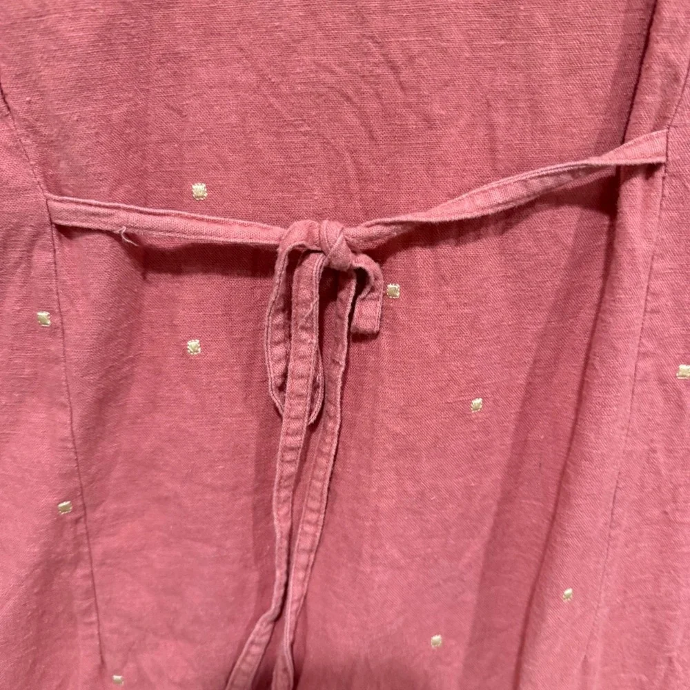 Lagenlook Y2K Norton McNaughton Cottagecore Pink Linen Blend Shift Dress LL